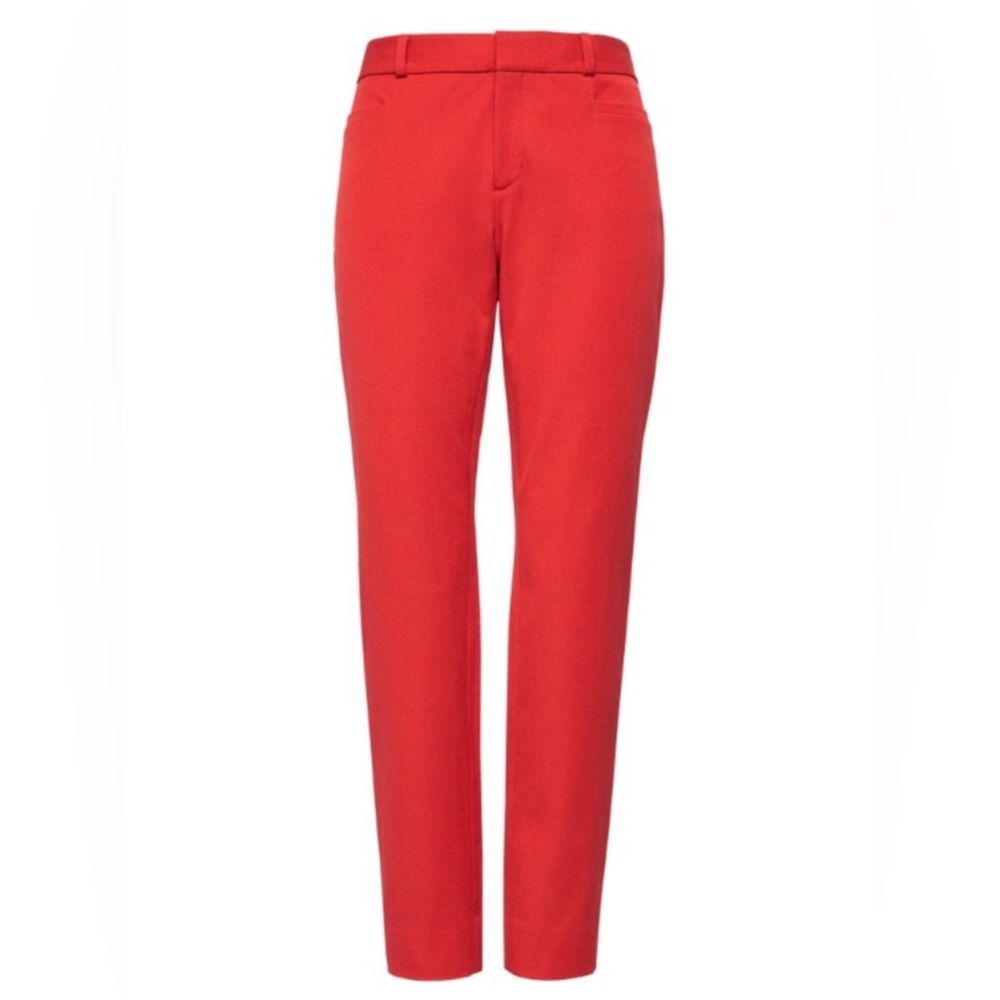 Banana Republic Womens Sloan Ankle Pants Trousers, Red, size 10